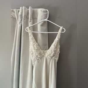 Ankle-length silken nightgown & robe set - perfect for wedding/bachelorette